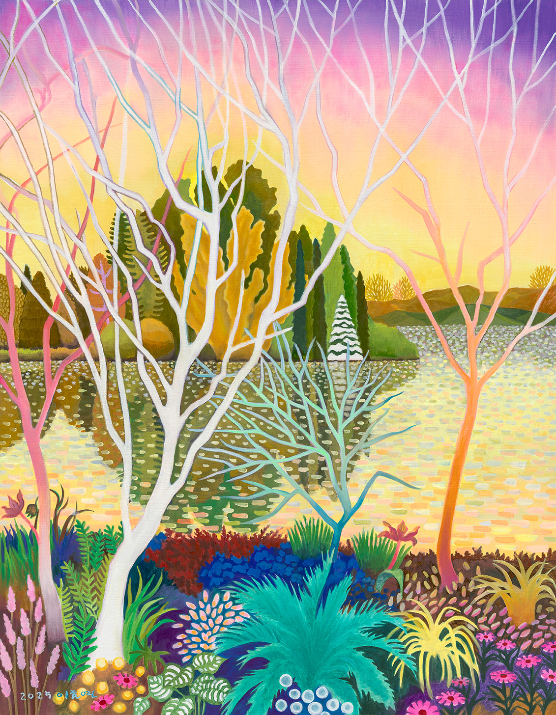 The edge of Macondo, oil on linen, 116.7x91cm, 2025