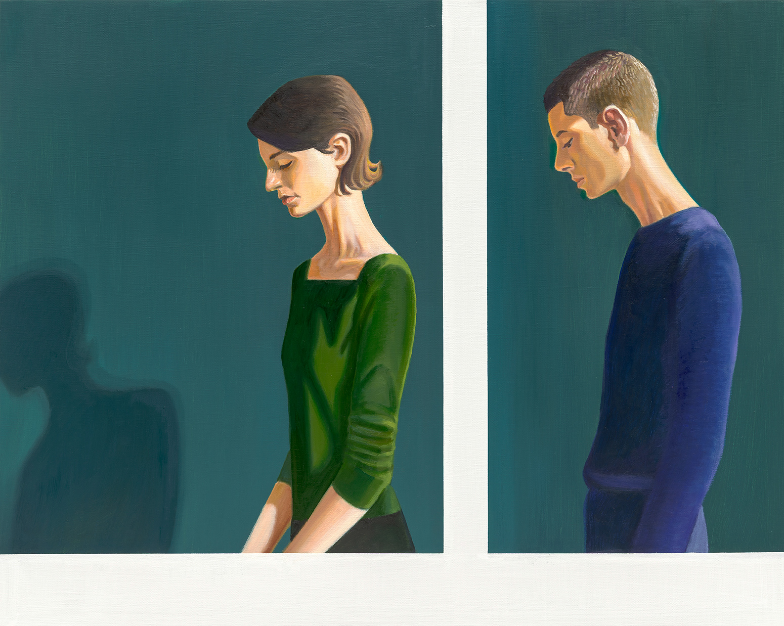 The Depth of Silence, oil on linen, 72.7x90.9cm, 2026