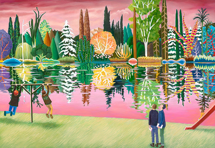 From somewhere, oil on linen, 112x162cm, 2022