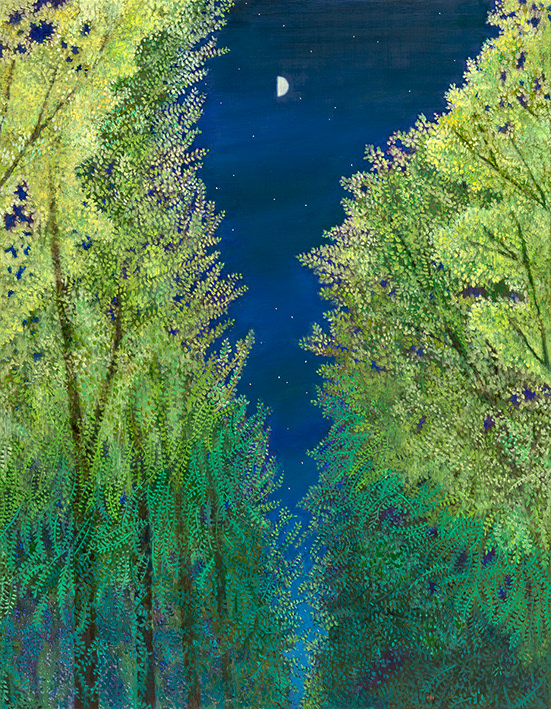 Half moon, oil on linen, 116.7x91cm, 2025