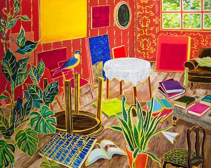Harmony in Red, oil and acrylic on linen, 130.3x162cm, 2015