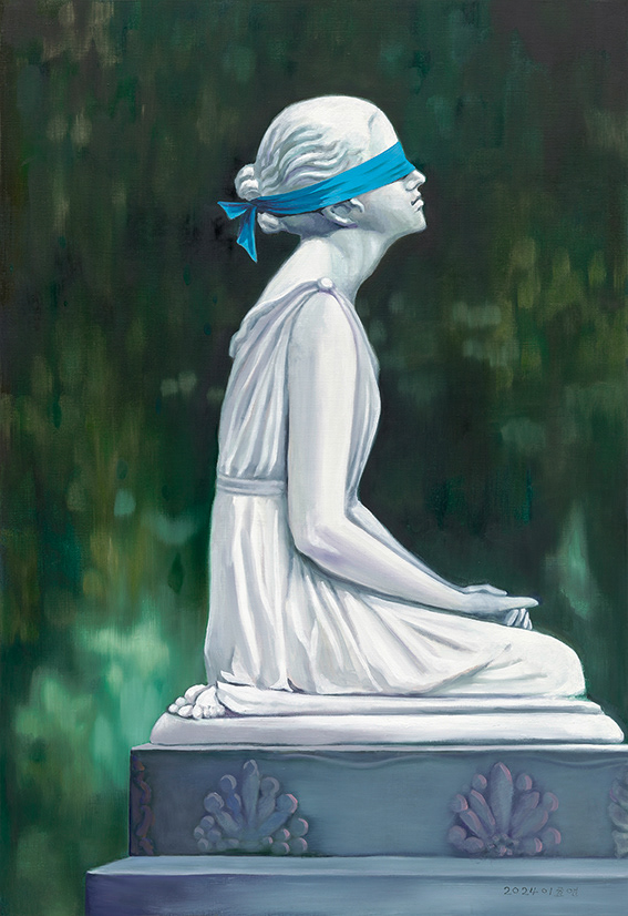 Pray, oil on linen, 116.7x80.3cm, 2024