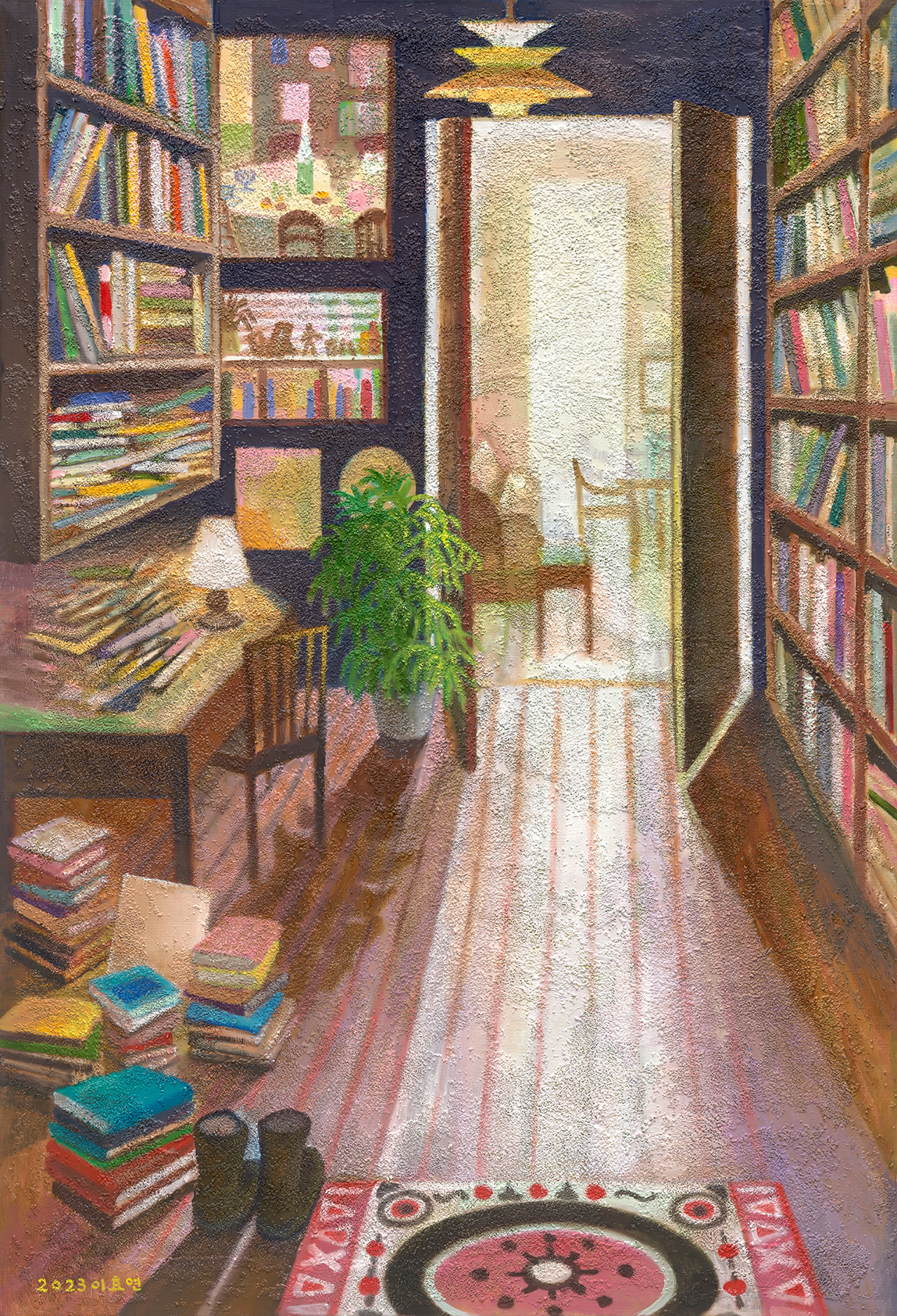 Anitascape, oil and stonedust on linen, 116.7x80.3cm, 2023