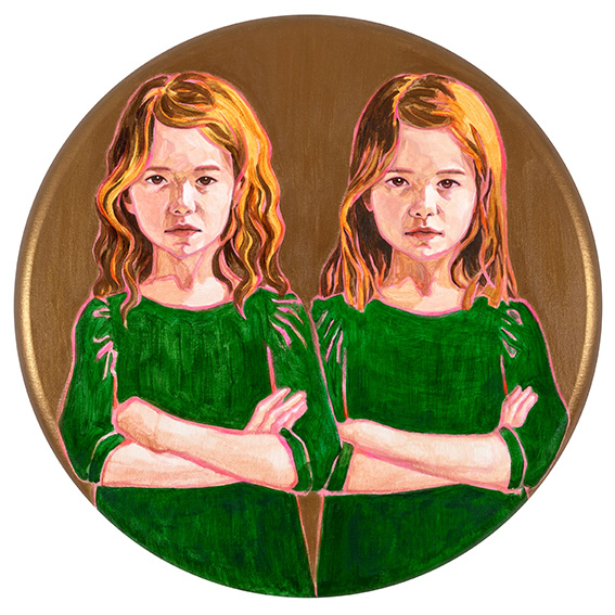 Different sameness, acrylic on canvas, 76x76cm, 2016