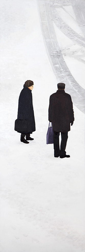 Winterscape, oil on canvas, 145x50cm, 2008