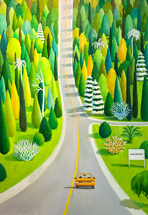 Macondo-spring, oil on linen, 145.5x97cm, 2025