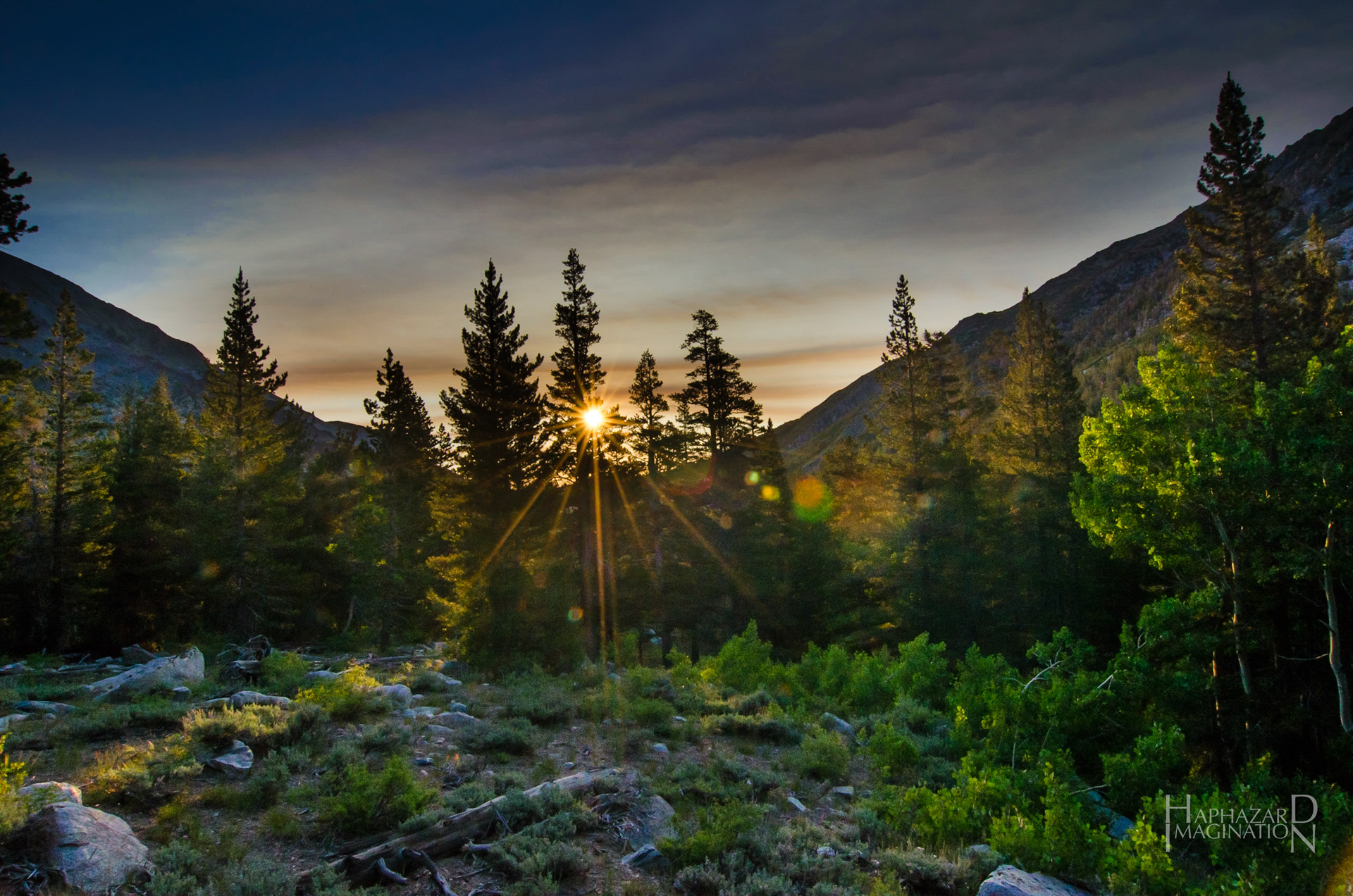 Sunrise in Burt Canyon, Hoover Wilderness