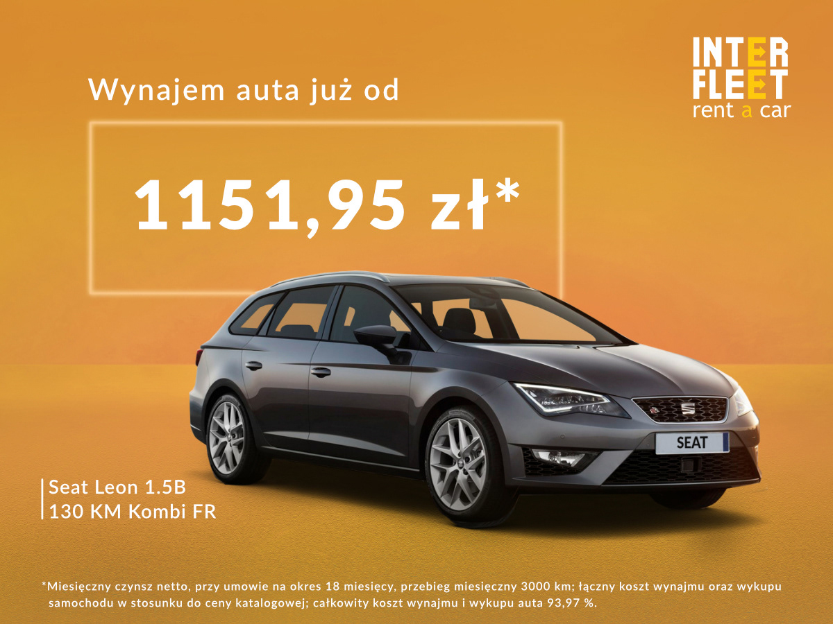 Graphic designed for "Inter Fleet," specializing in car rentals.