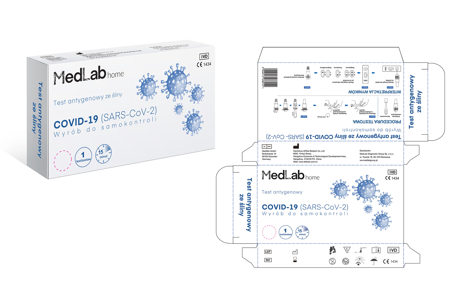 Packaging design created for "MedLab" company.