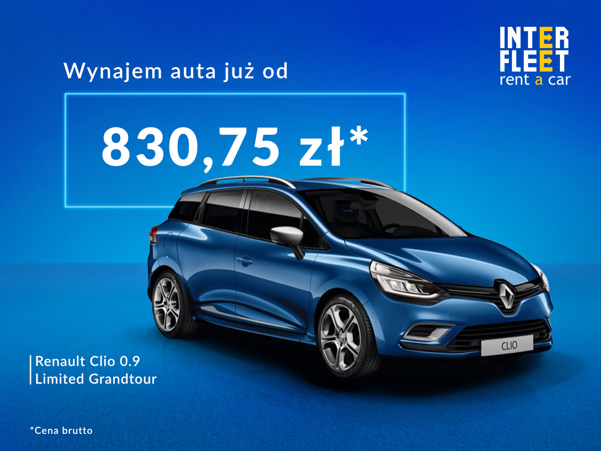 Graphic designed for "Inter Fleet," specializing in car rentals.