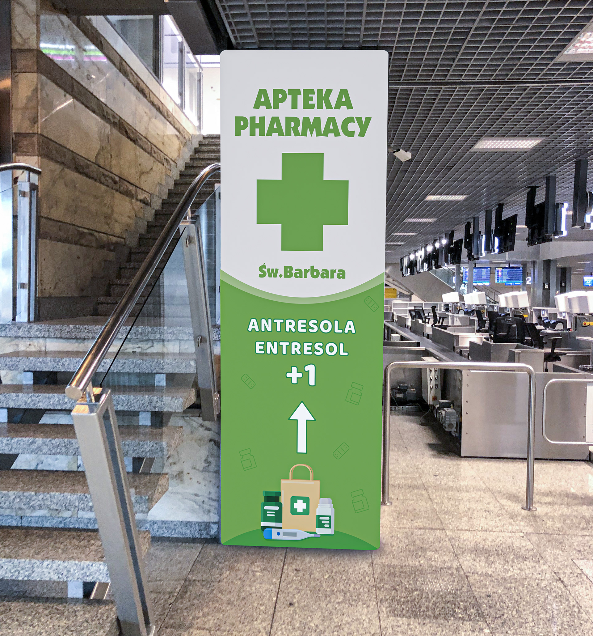 Banner created for "Św. Barbara" Pharmacy in collaboration with Agency 1A.