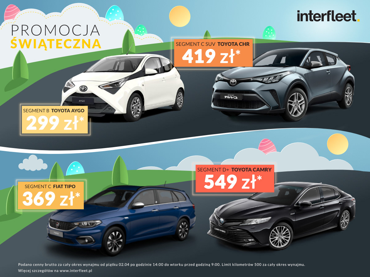 Graphic designed for "Inter Fleet," specializing in car rentals.