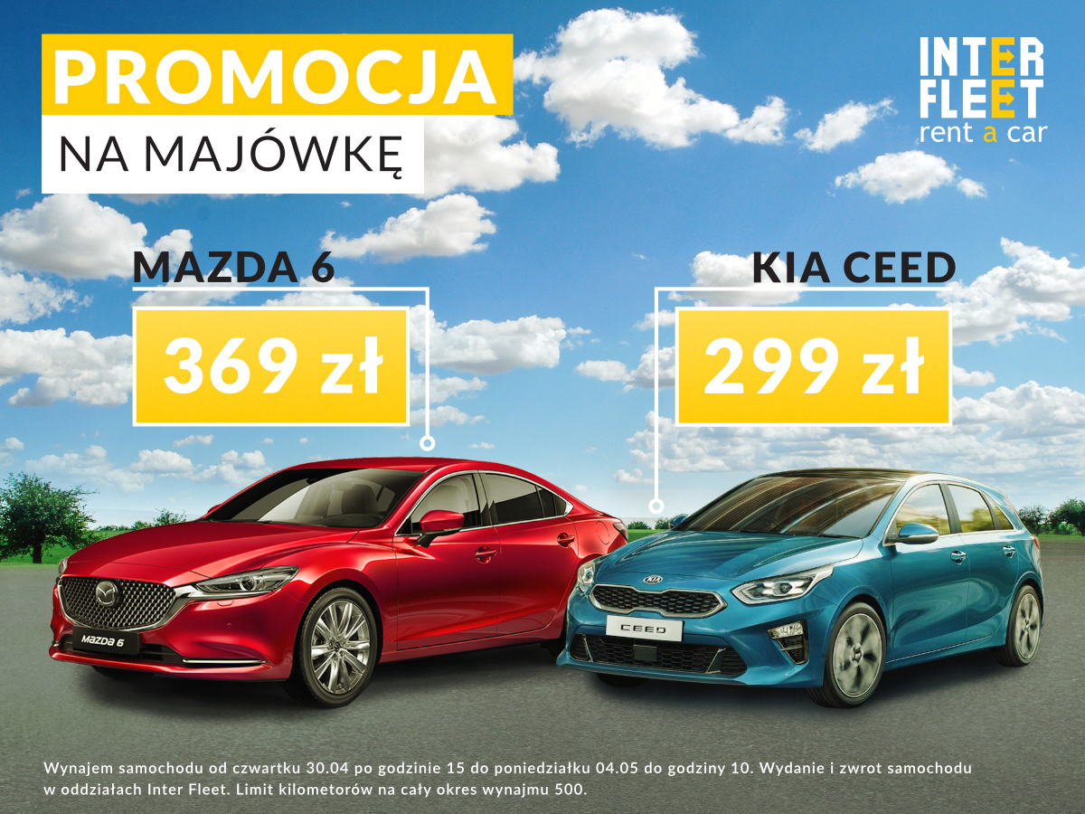 Graphic designed for "Inter Fleet," specializing in car rentals.