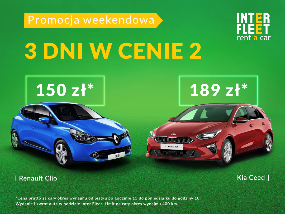 Graphic designed for "Inter Fleet," specializing in car rentals.