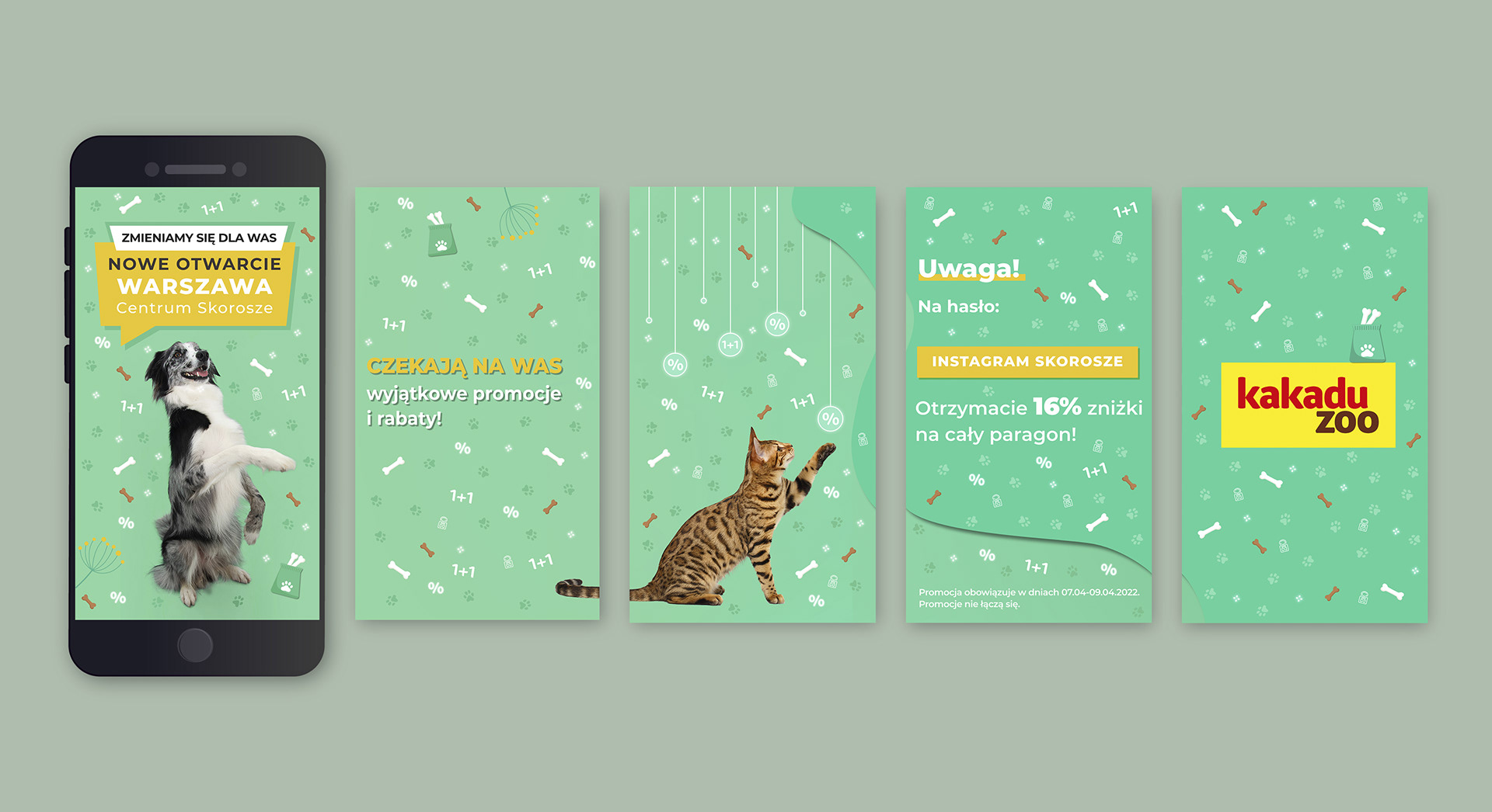 Graphics created for the "Kakadu" pet store in collaboration with Digone agency.