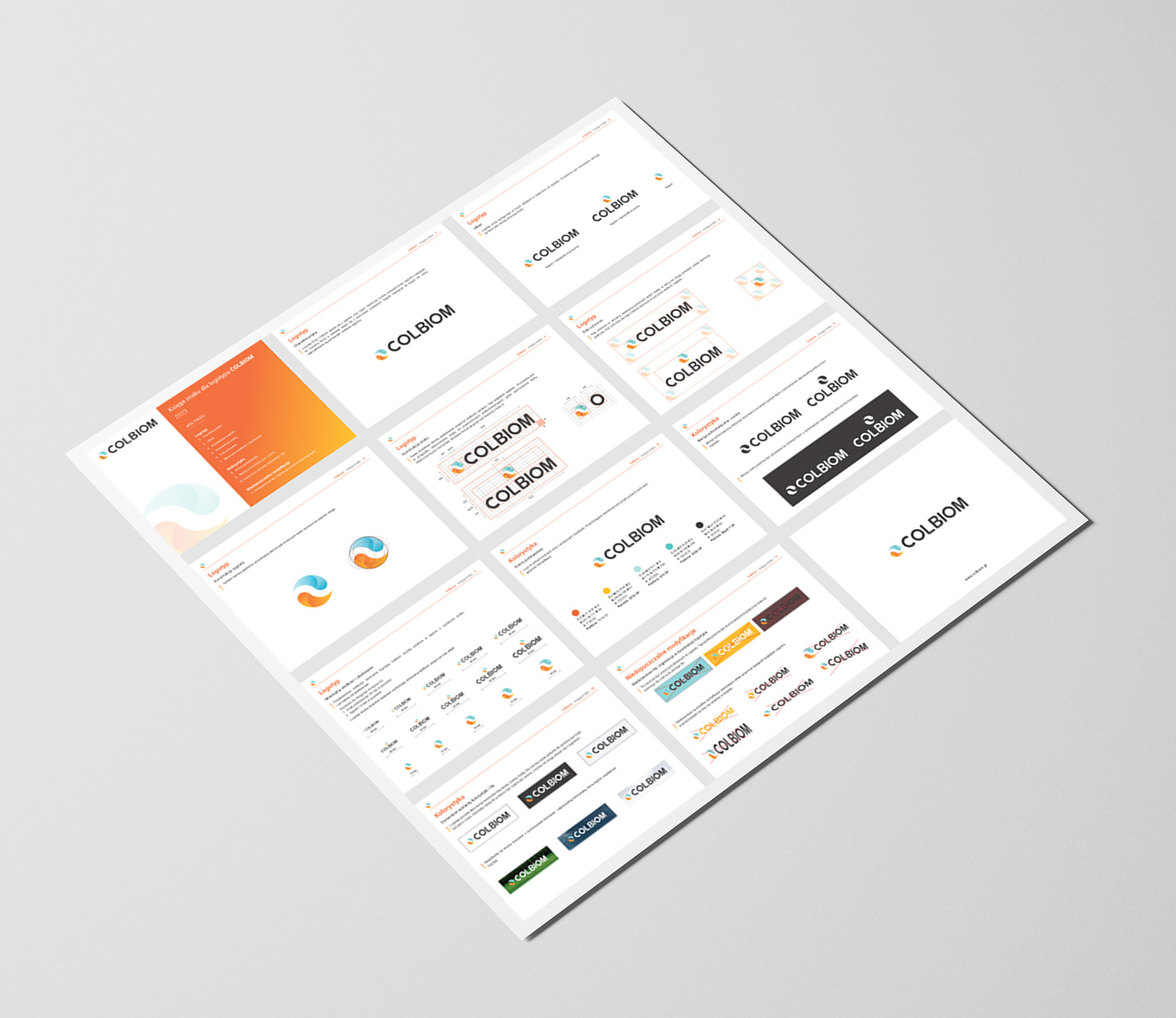 Brand book created for "Colbiom" company.