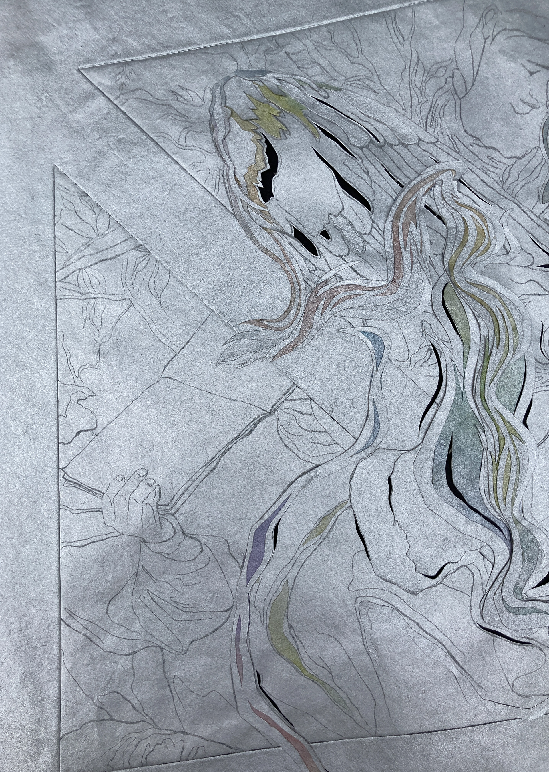 Detail of "Even Stolen Rainbows Point to Heaven"