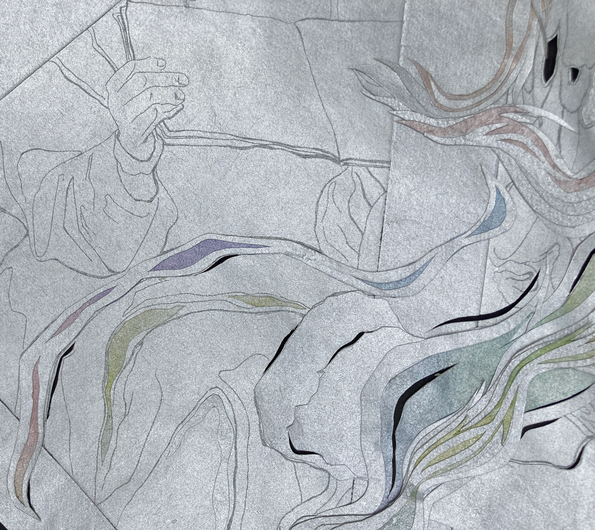 Detail of "Even Stolen Rainbows Point to Heaven"