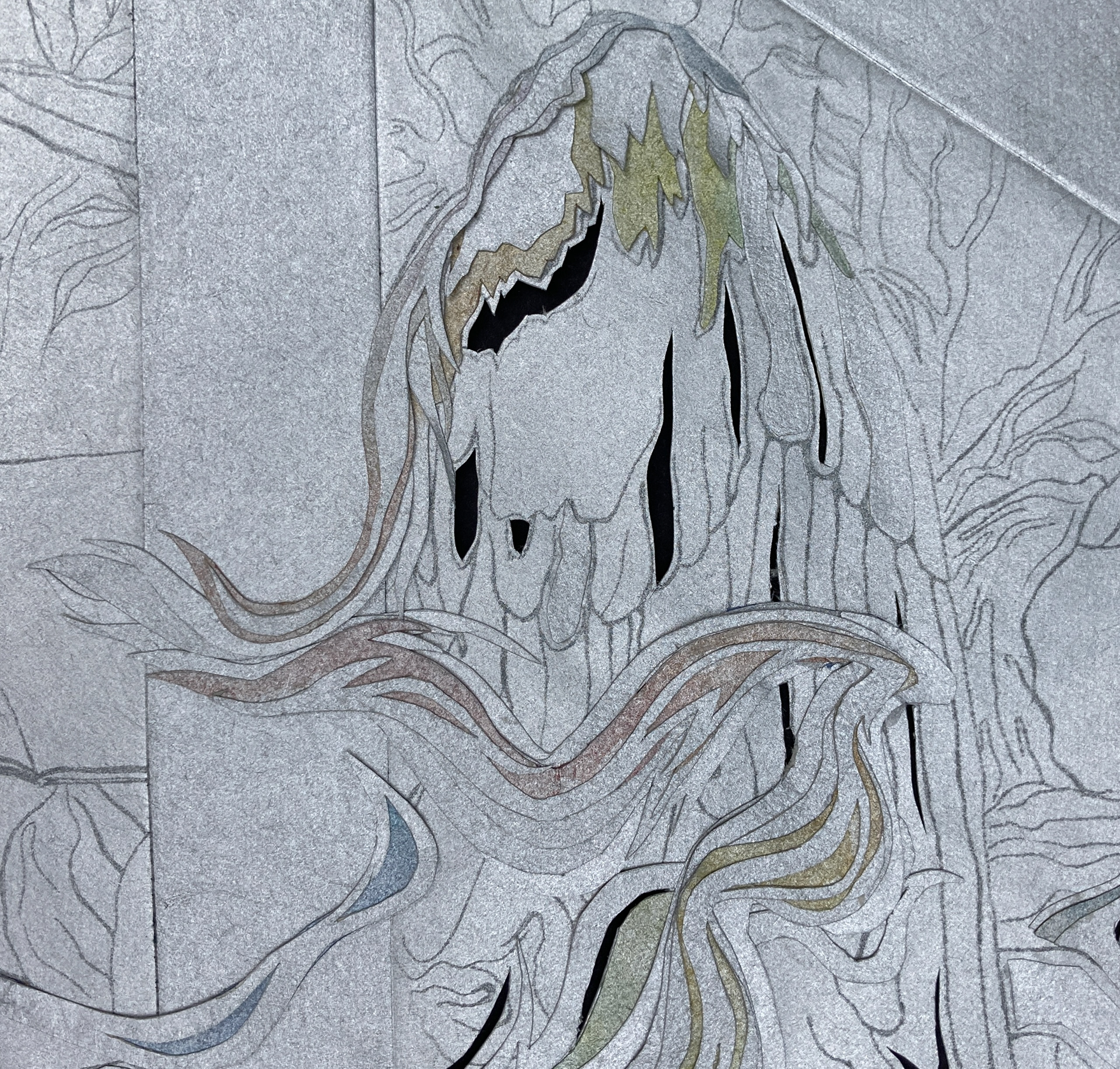 Detail of "Even Stolen Rainbows Point to Heaven"