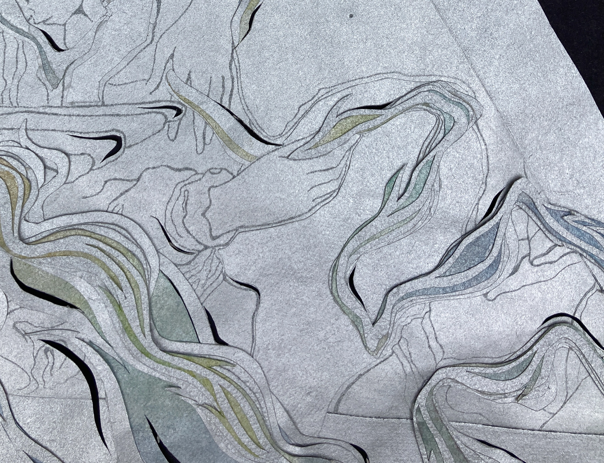 Detail of "Even Stolen Rainbows Point to Heaven"