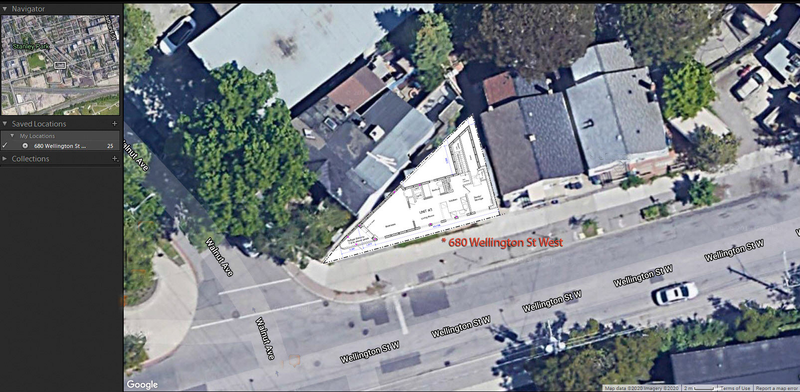 680 Wellington - 500' level - plan footprint