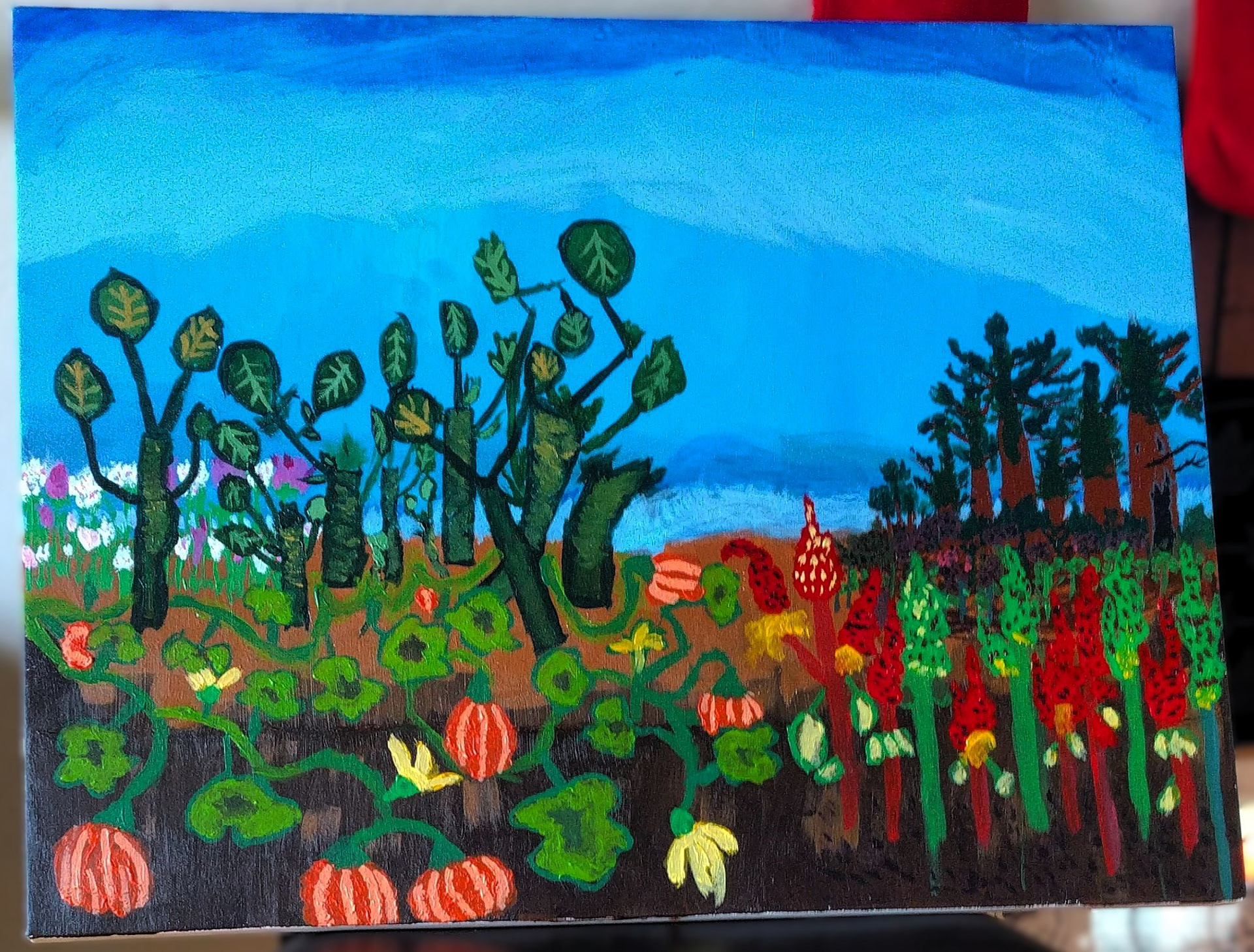 Fall Garden, Acrylic on canvas, 2021
