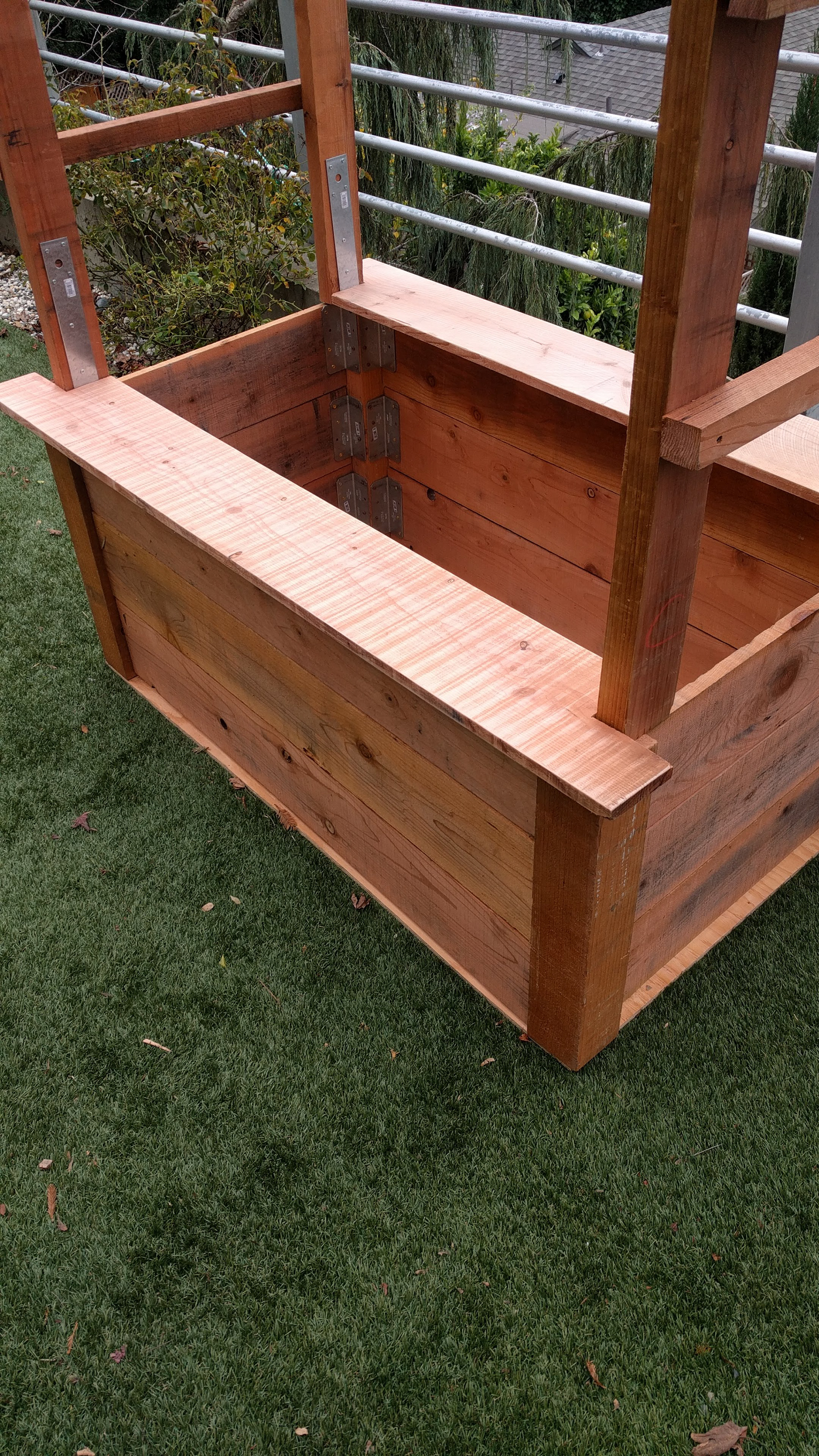 Garden box commission, Redwood, 2018-19