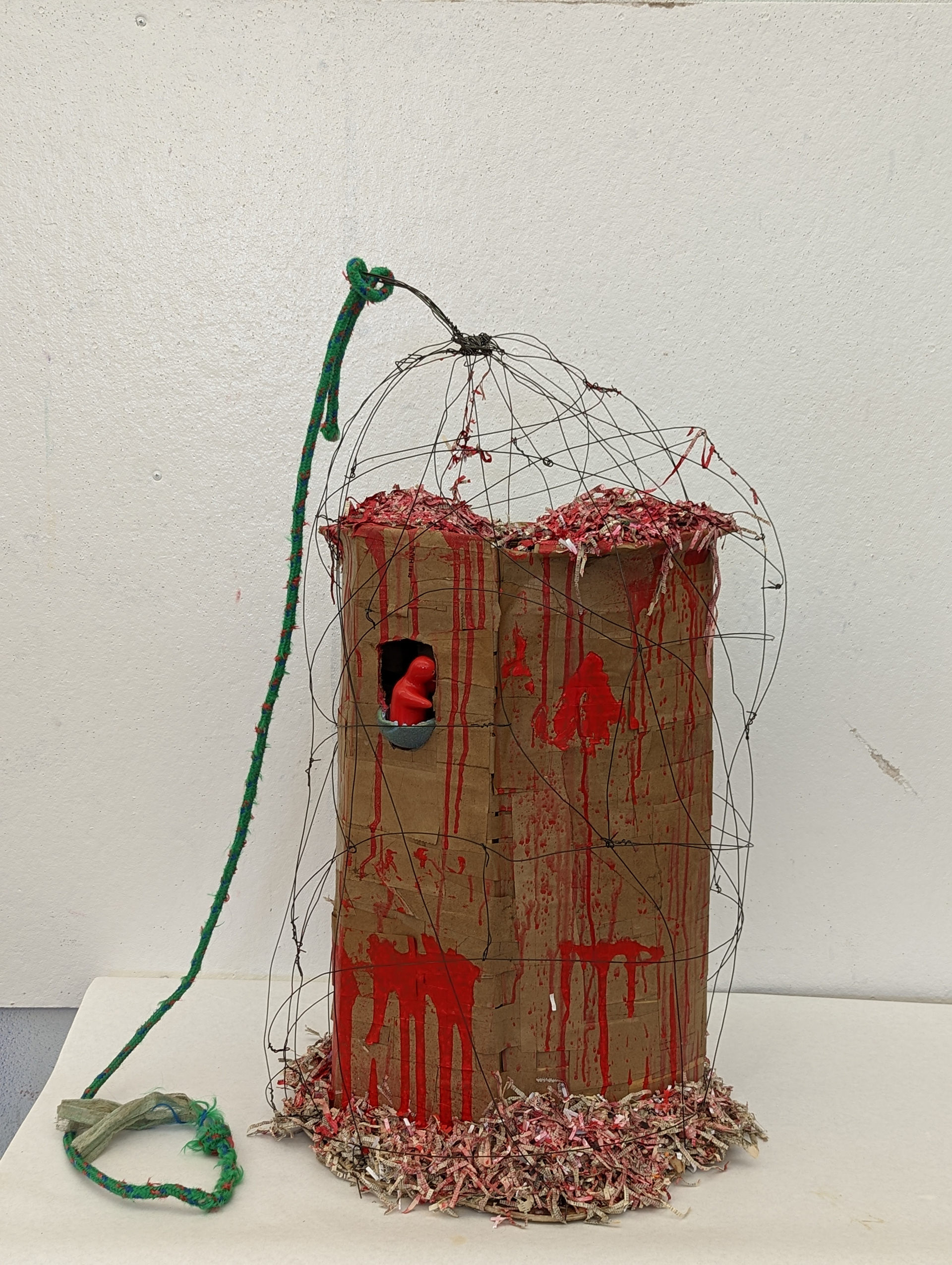 Black Body, cardboard, metal wire, paper, ceramics, wood 2022-23