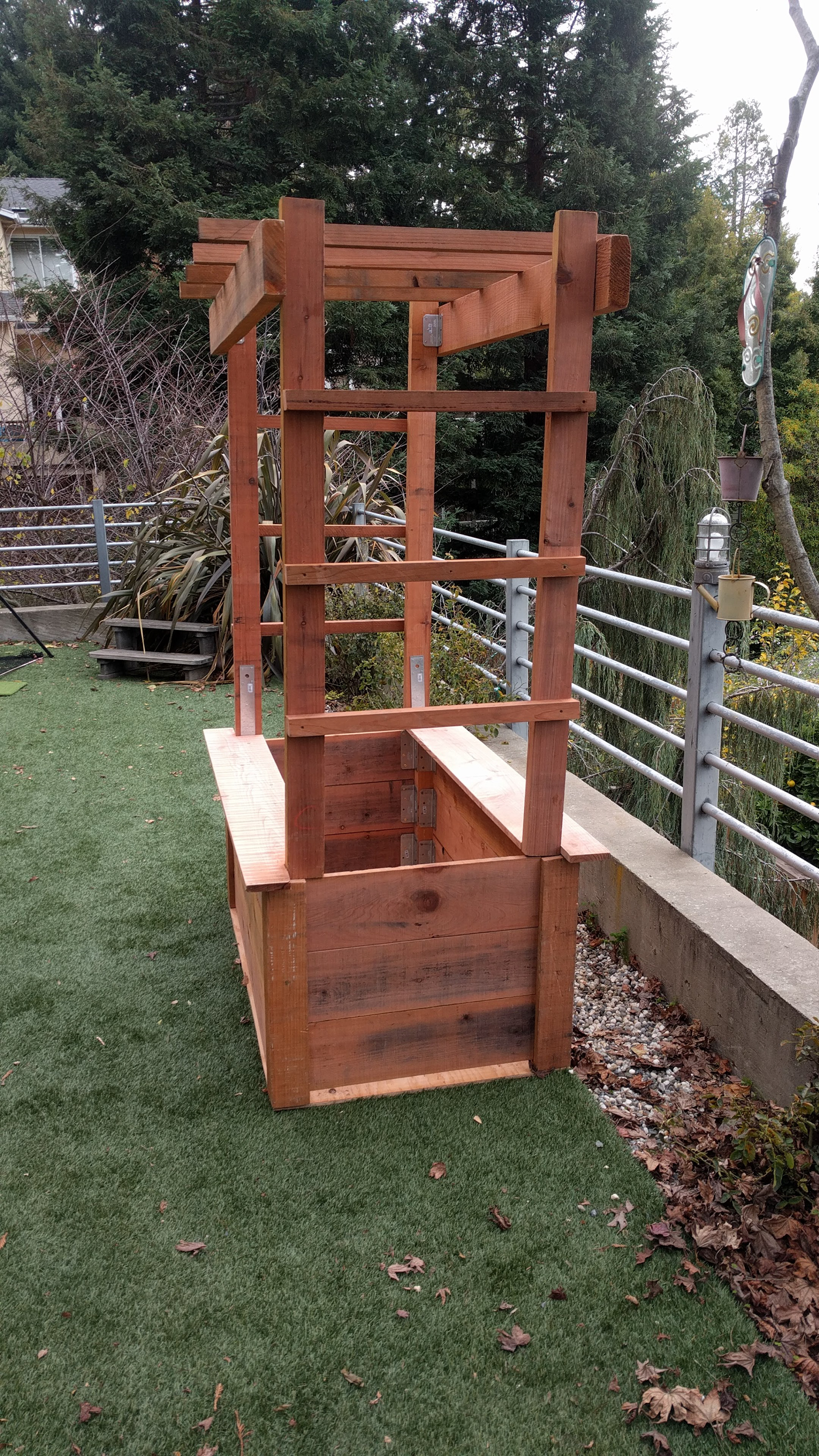Garden box commission, Redwood, 2018-19
