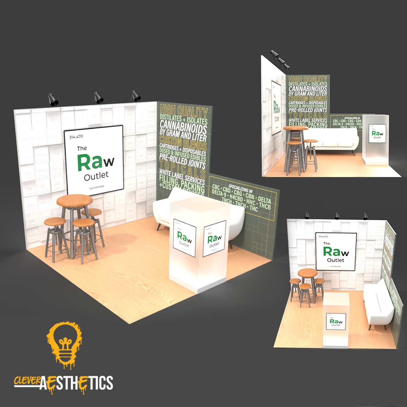 Raw CBD Tradeshow Booth (12'x12')