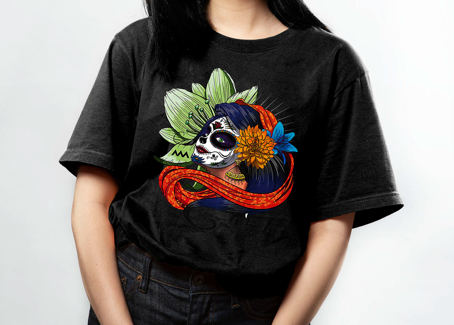 Illustration La Catrina zum Anziehen