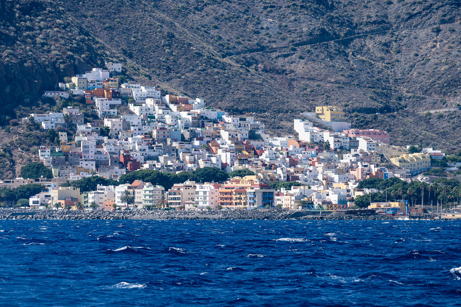 A small oceanside village near Santa Cruz de Tenerife