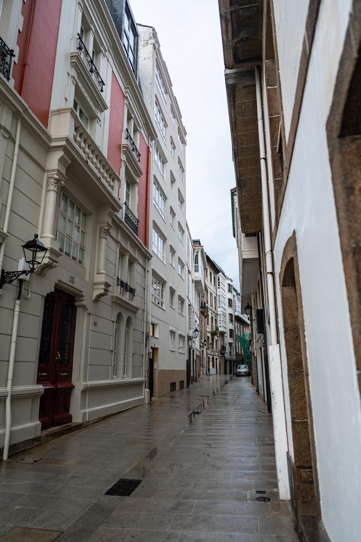 One of A Coruña's many narrow streets in the Ciudad Vieja