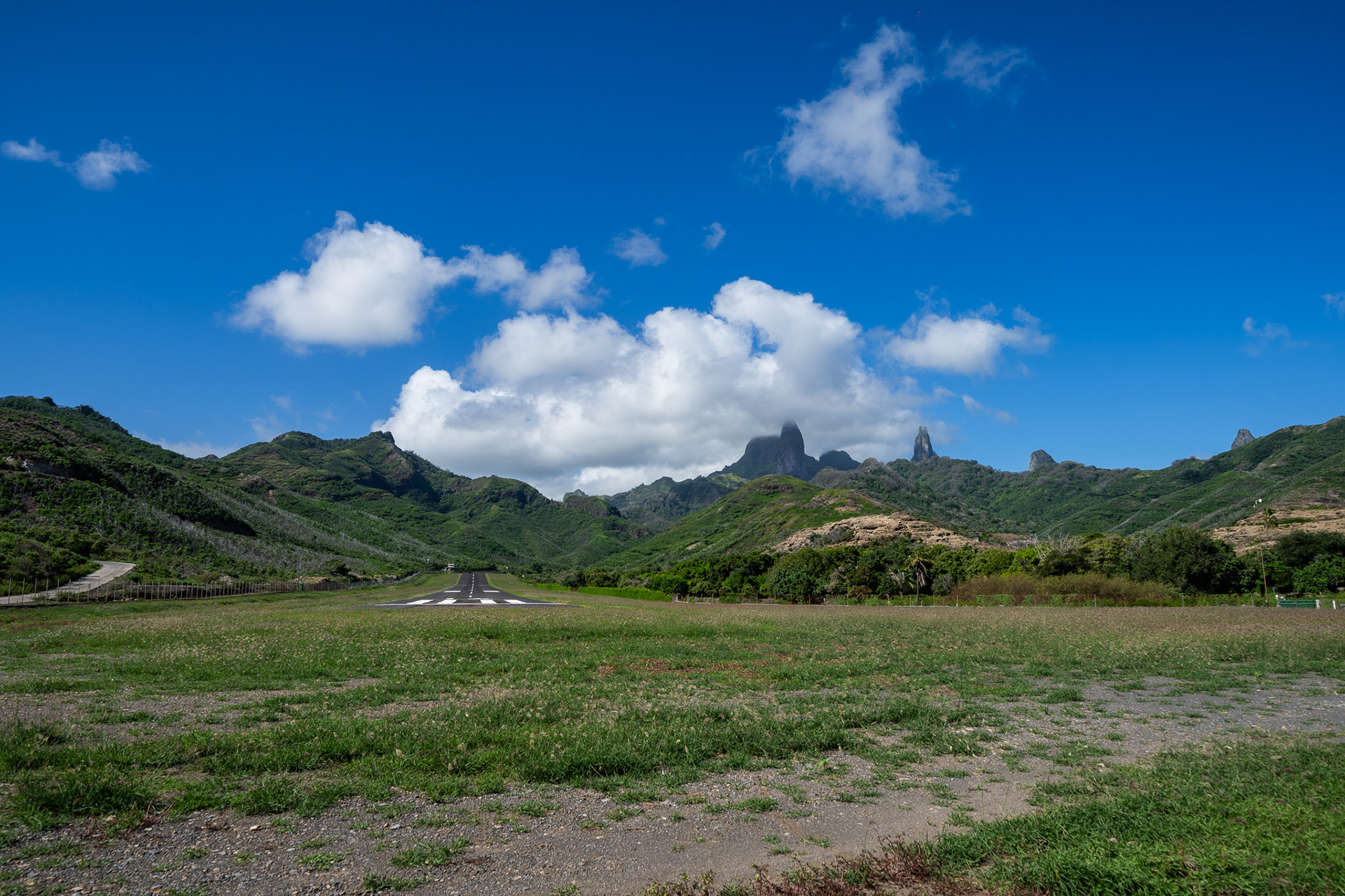 Surprisingly for its small size, Ua Pou harbors an airport, sufficient for small, inter-island flights between the Marquesas