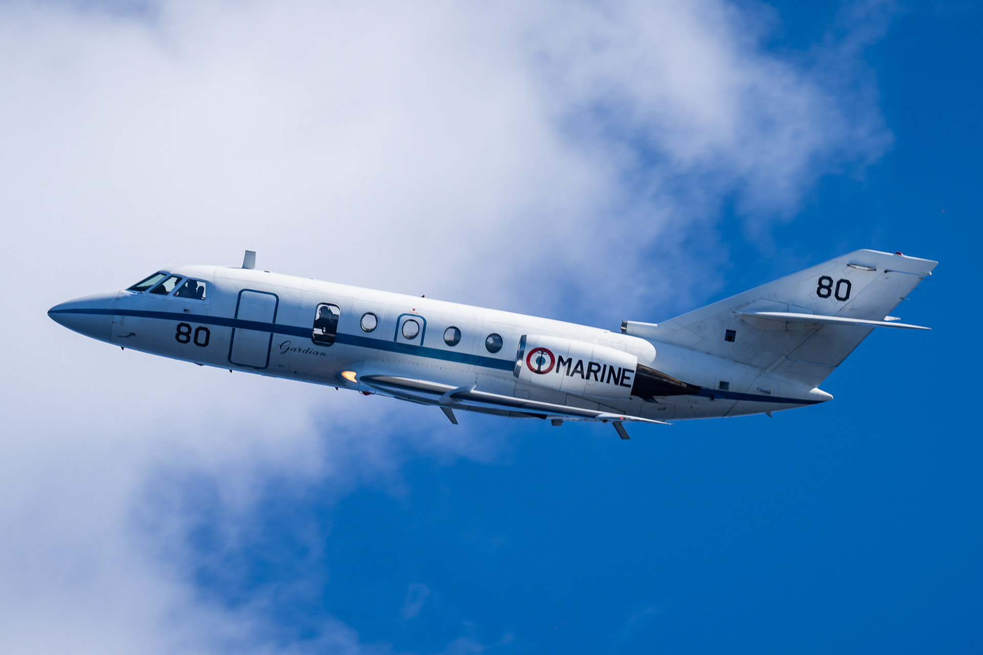 A French Marines rescue plane buzzes by Stardust