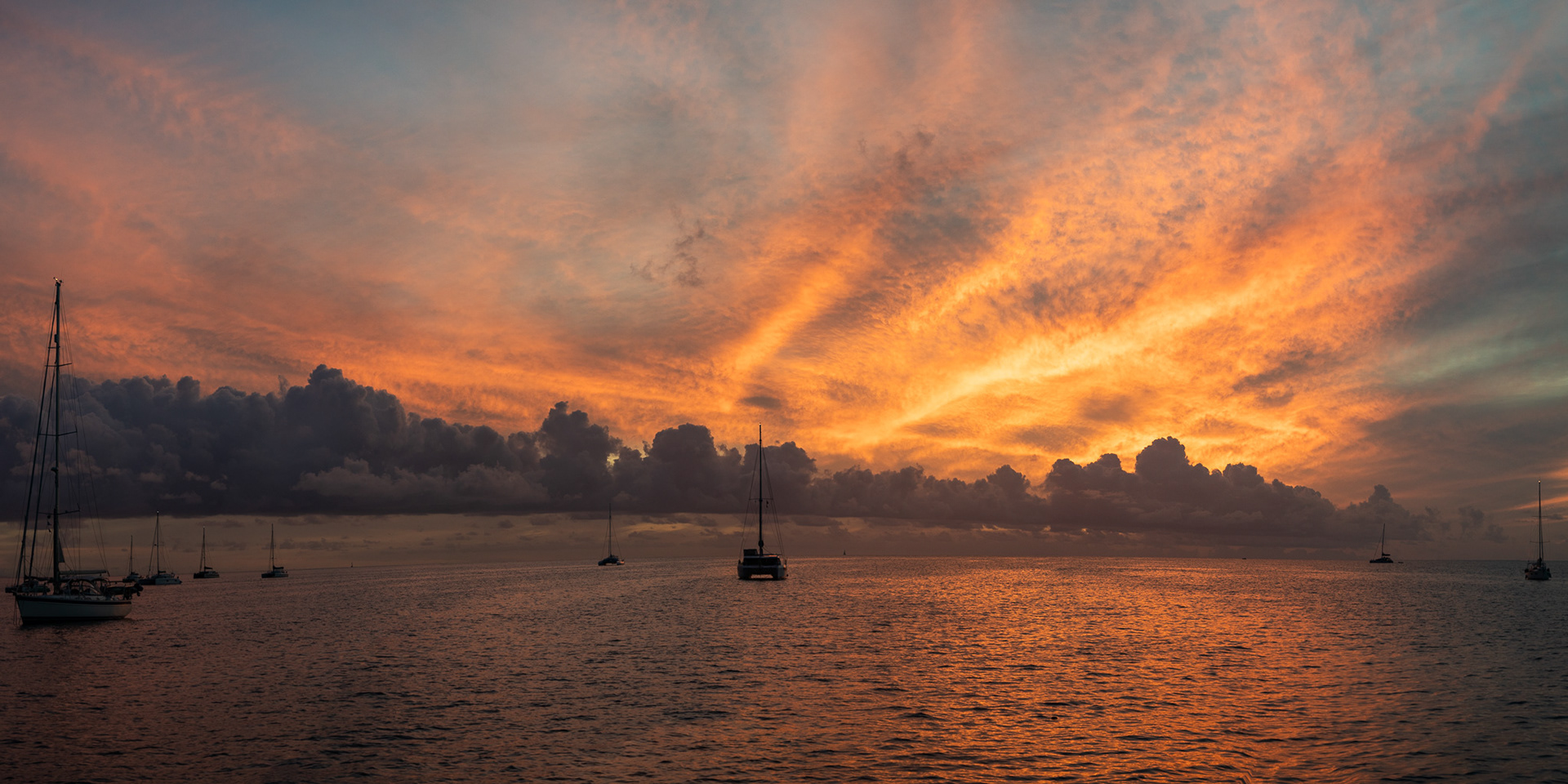 One of the more picturesque sunsets at anchor yet