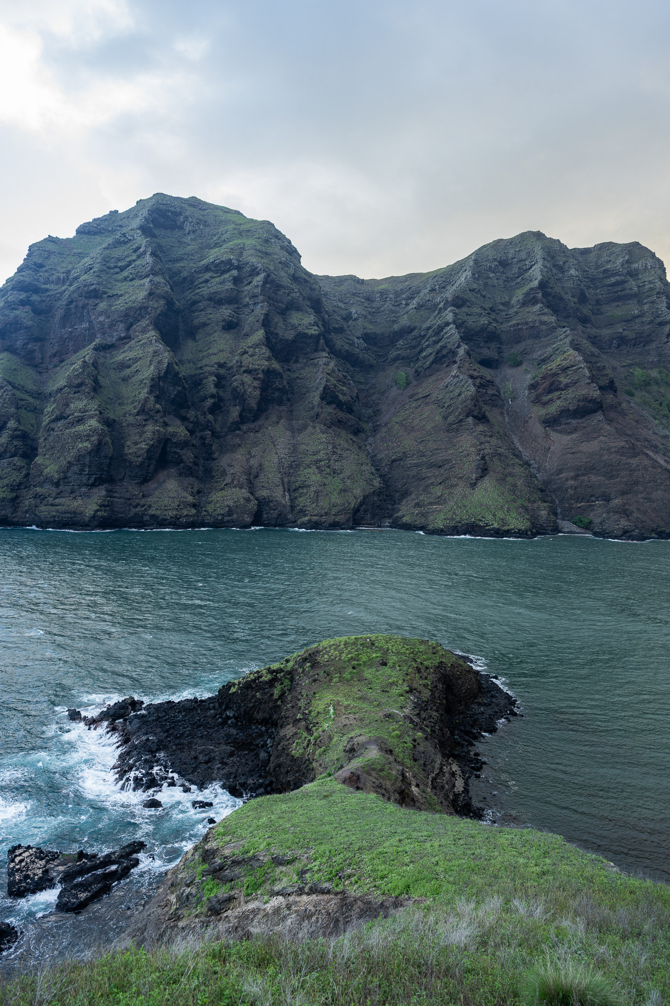 Walking up the hillside, before only climbed by the local goats