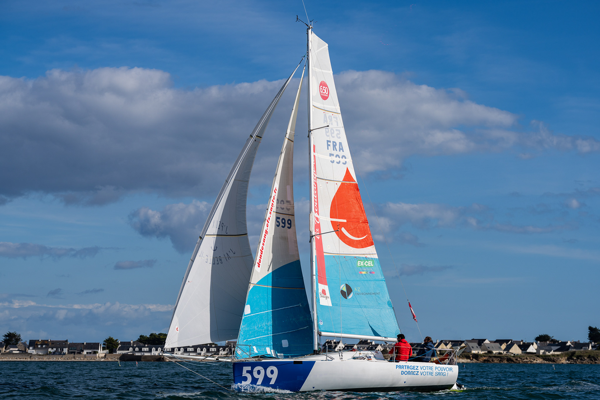 I ran into this Mini 6.50 during a little dinghy ride out of the Lorient harbor