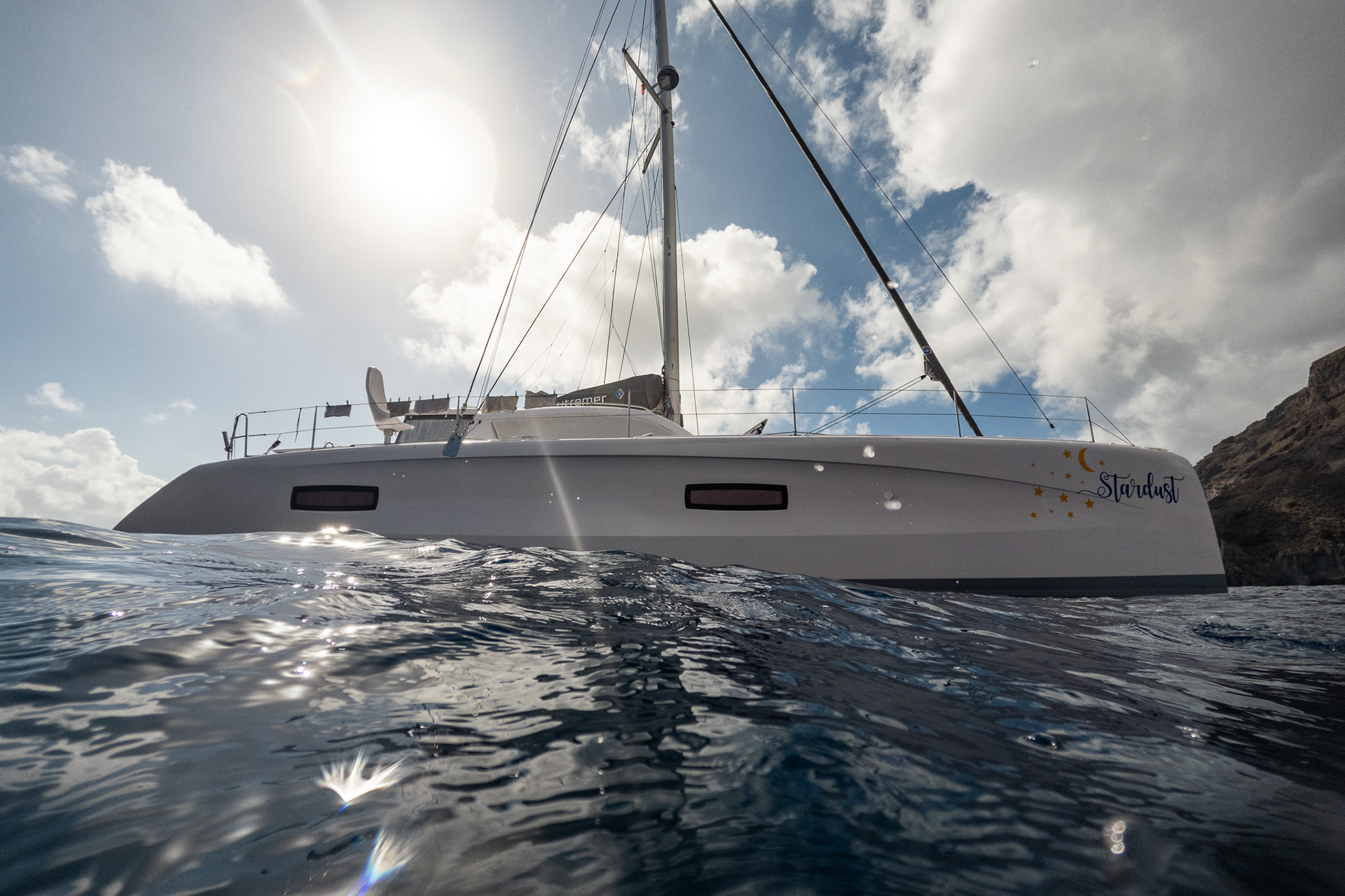 Stardust sits at anchor