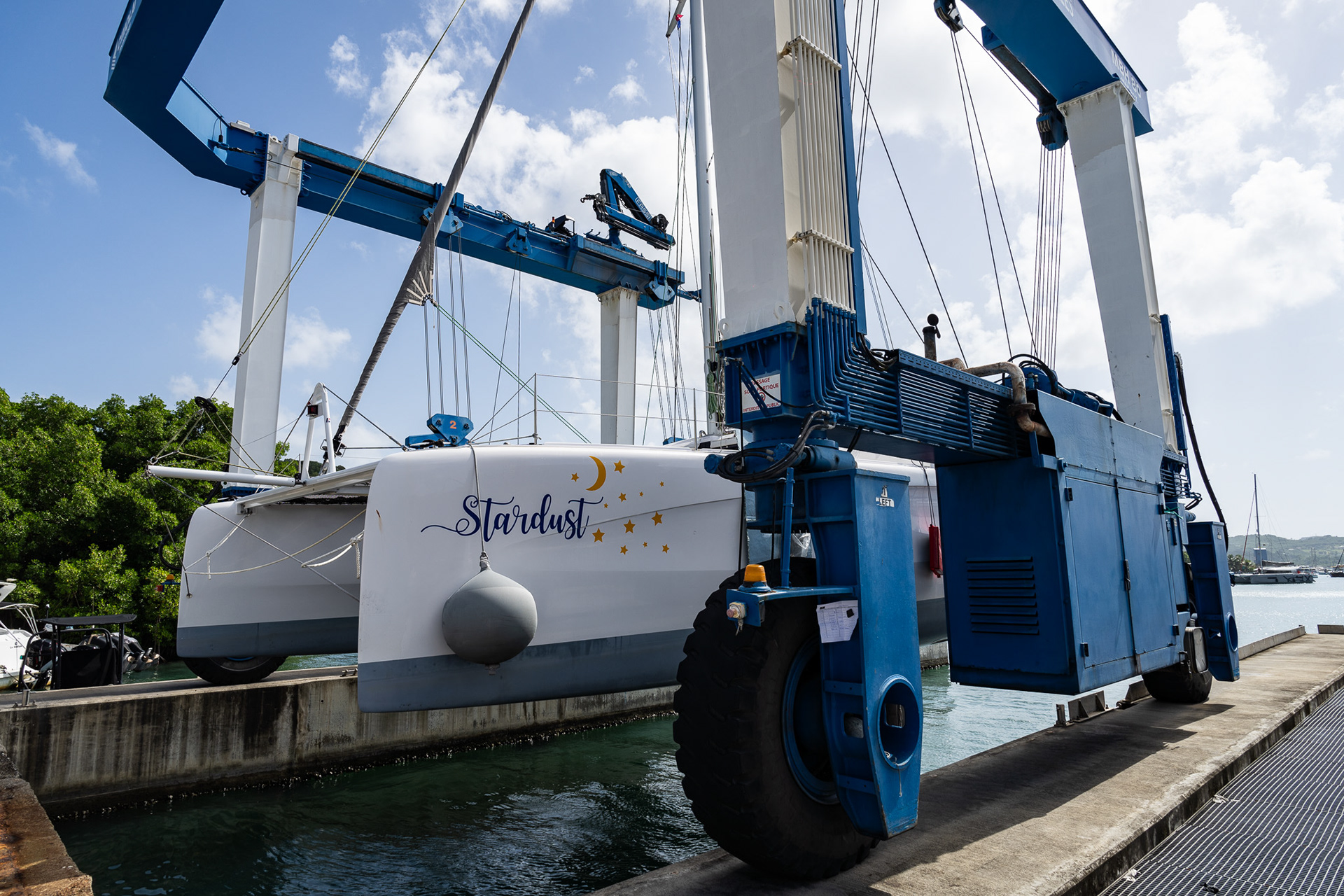 Located in Le Marin in the south of Martinique, she'll get fresh bottom paint