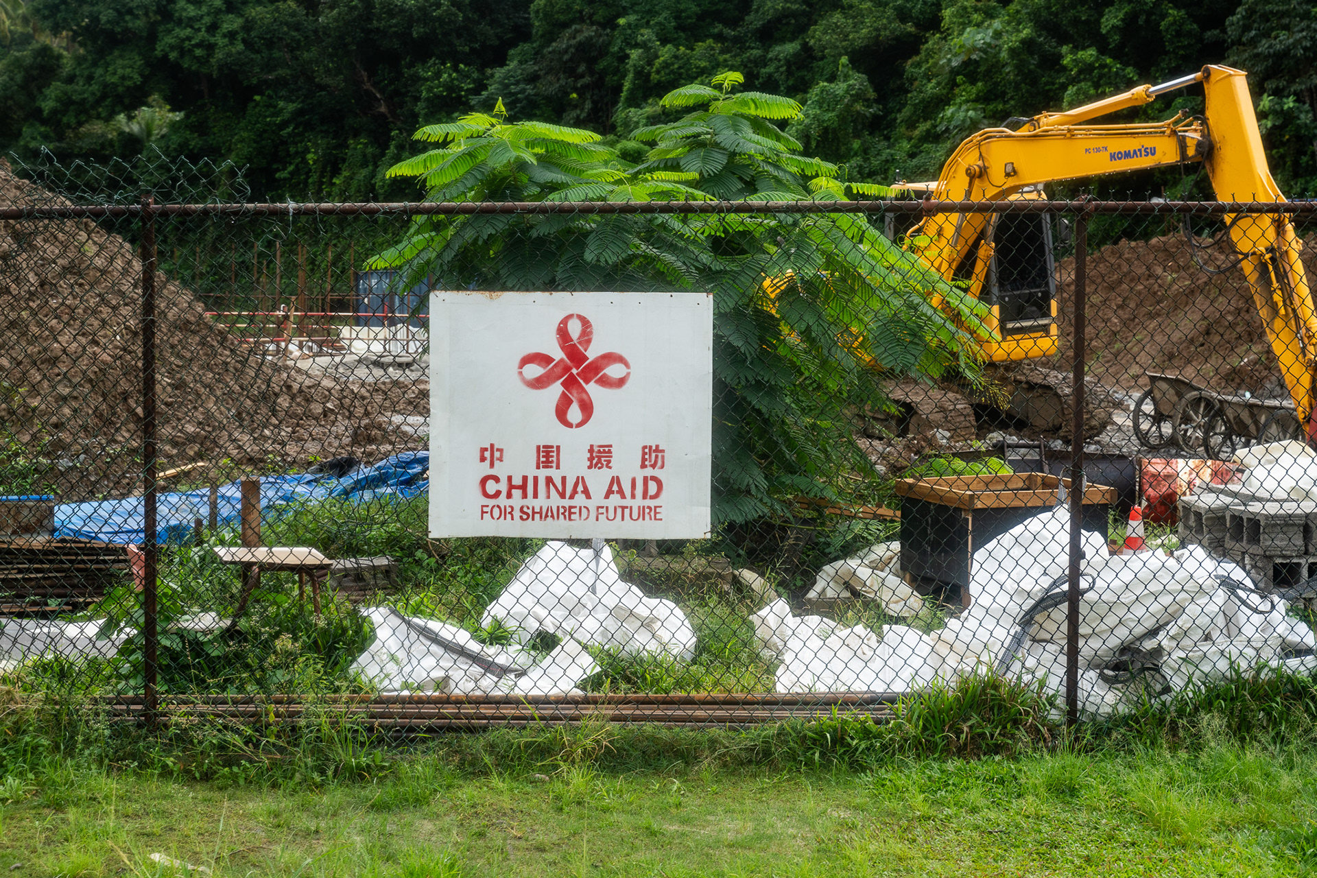Calibishie, along with many other areas around the island, has abandoned worksites set up by the Chinese