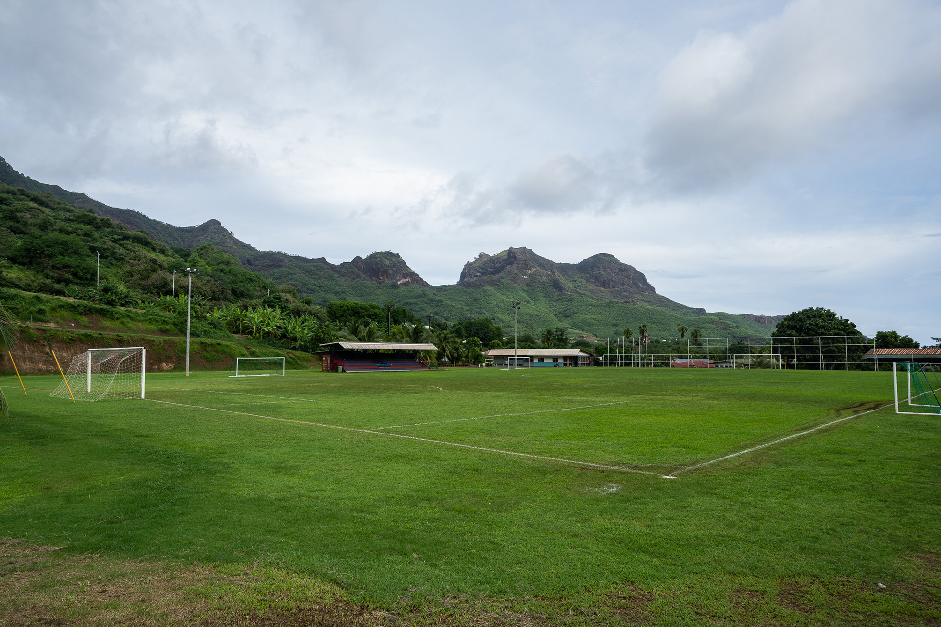 The communal soccer field