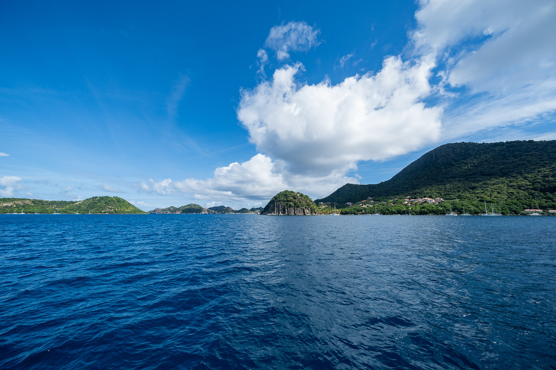 Arrival in the Les Saintes archipelago of Guadeloupe