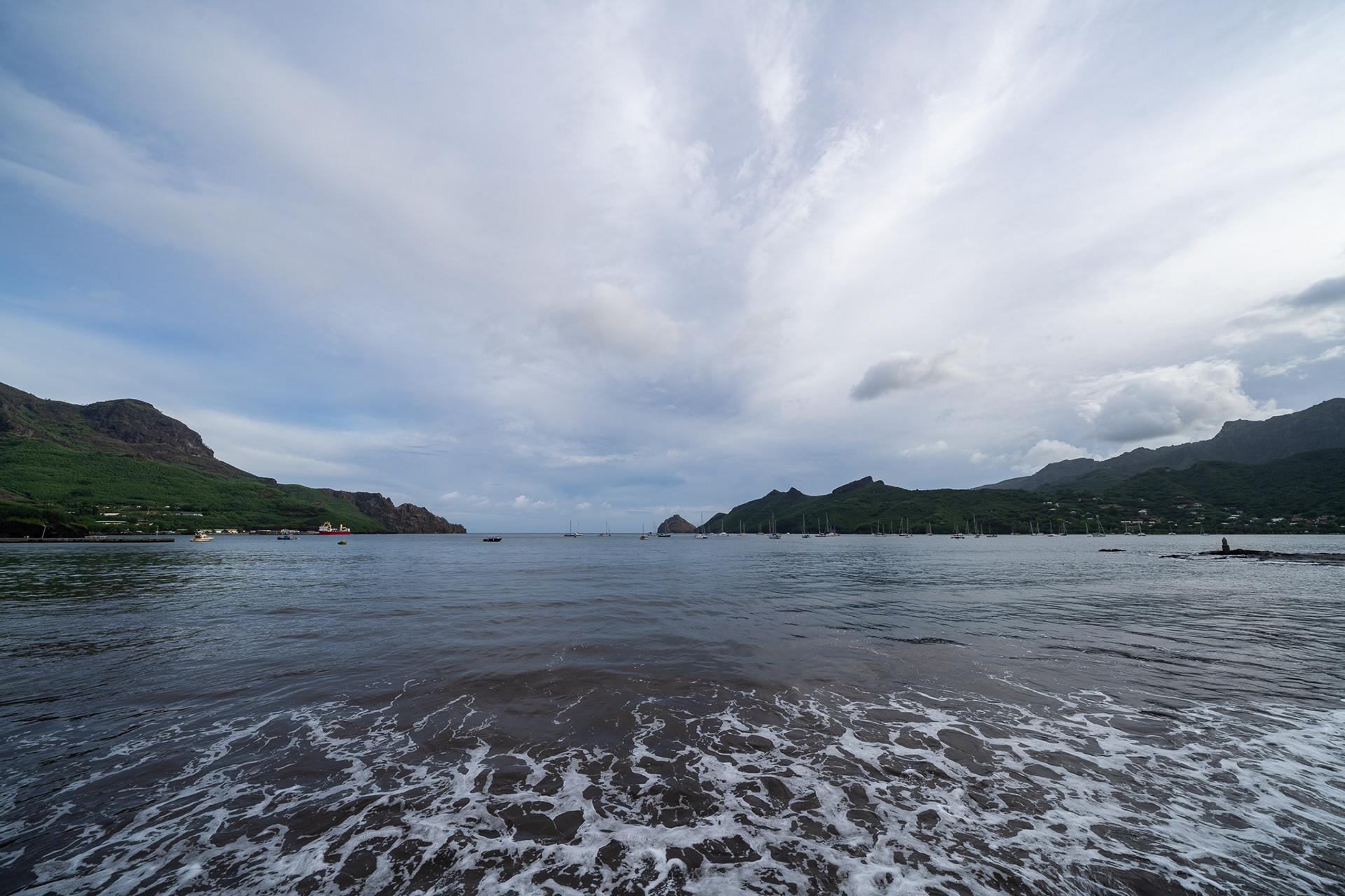 Looking out into Taiohae bay and beyond