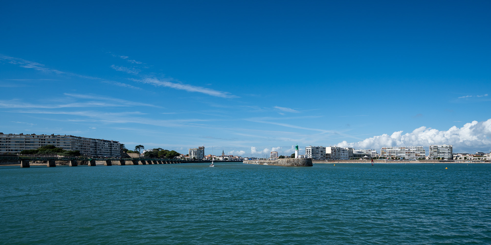 Entering the channel at Les Sables-d'Olonne, home of the famous Vendée Globe