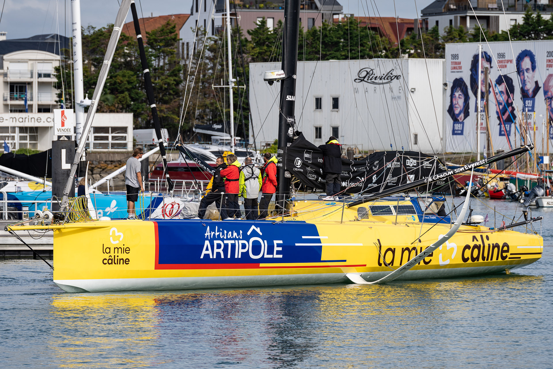 La Mie Caline docking in Les Sables d'Olonne back in September - it definitely looks a little different here!