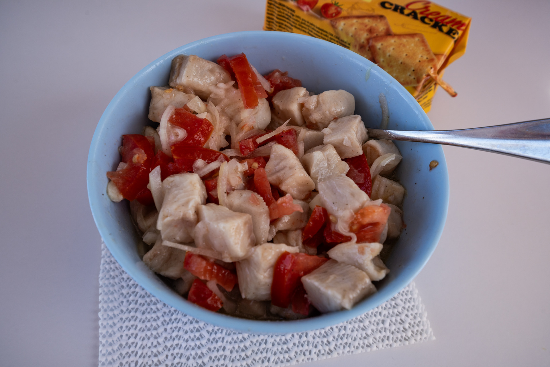 Mahi mahi ceviche for lunch