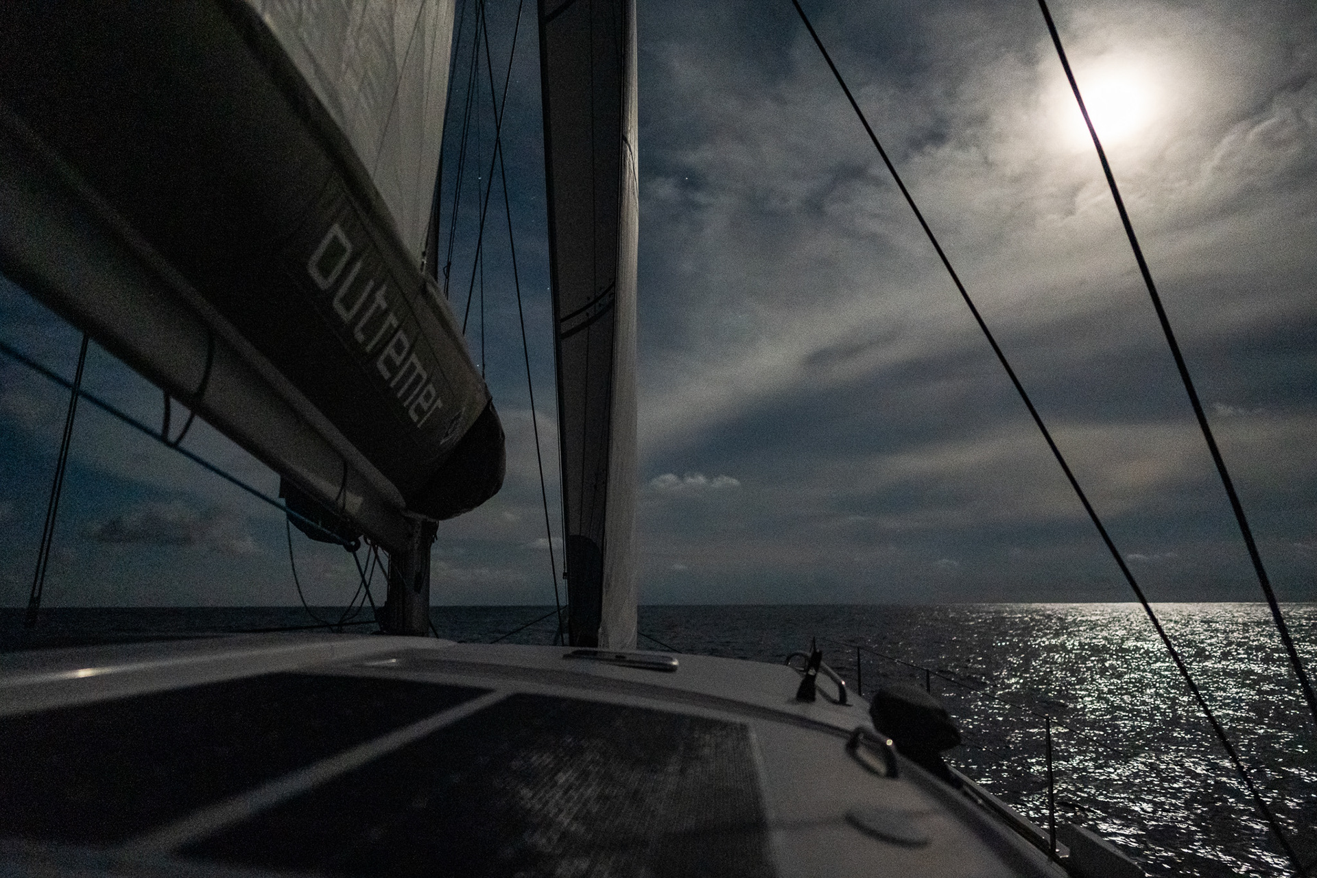 One of my favorite passage experiences - sailing under full moon