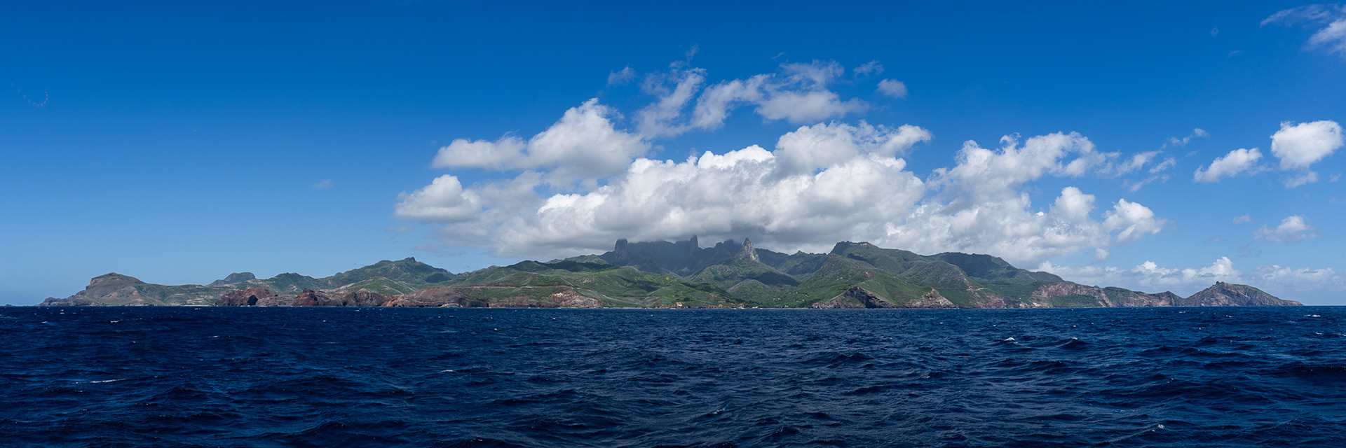 Sailing to Ua Pou, 25 miles south of Nuku Hiva
