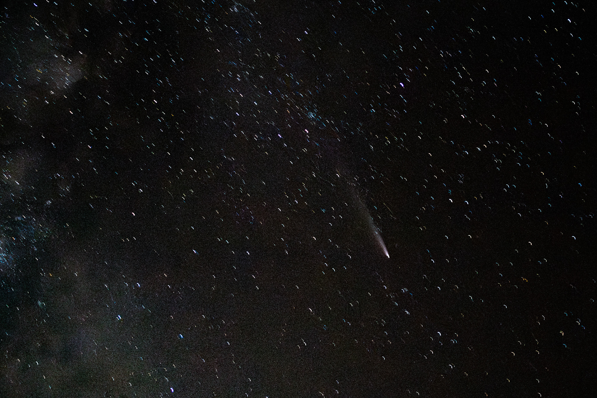 Comet C/2023 A3, seen 20 miles offshore of Tenerife, Canary Islands